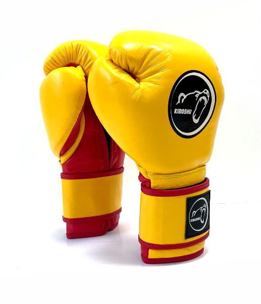 Kiboshu Боксерские перчатки PROF IV Strape Желтый