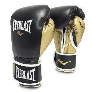 Everlast Боксерские перчатки Powerlock PU Черный с золотом