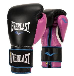 Everlast Боксерские перчатки Powerlock PU Черный с розовым