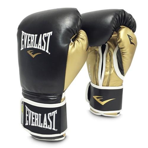 Everlast Боксерские перчатки Powerlock PU Черный с золотом