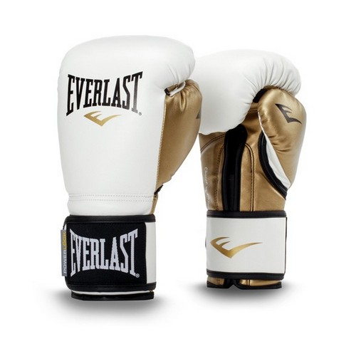Everlast Боксерские перчатки Powerlock PU Белый с желтым